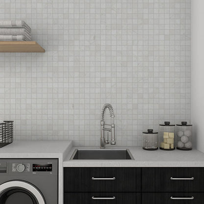 2x2 Marble Attache Lavish  Mosaic Marble-Look Matte Smooth Porcelain Tile Soft White