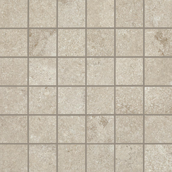 12x12 Haddonstone Straight Joint  Mosaic Stone-Look Matte Smooth Porcelain Tile Dawn Beige