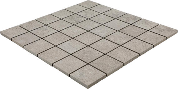 12x12 Haddonstone Straight Joint  Mosaic Stone-Look Matte Smooth Porcelain Tile Horizon Taupe