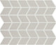 2x3 Color Wheel Retro Chevron  Mosaic Solid-Color Glossy Smooth Ceramic Tile Light Gray