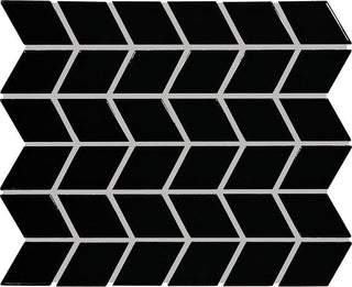 11x13 Color Wheel Retro Chevron Mosaic Solid-Color Glossy Smooth Ceramic Tile