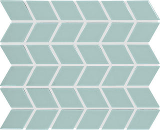 11x13 Color Wheel Retro Chevron Mosaic Solid-Color Glossy Smooth Ceramic Tile