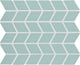 2x3 Color Wheel Retro Chevron  Mosaic Solid-Color Glossy Smooth Ceramic Tile Light Aqua