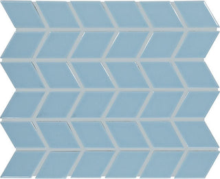 11x13 Color Wheel Retro Chevron Mosaic Solid-Color Glossy Smooth Ceramic Tile
