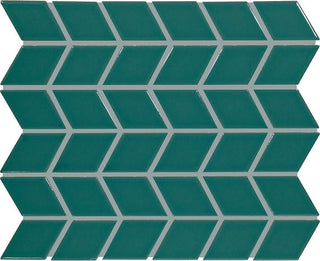 11x13 Color Wheel Retro Chevron Mosaic Solid-Color Glossy Smooth Ceramic Tile