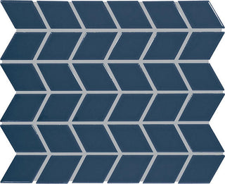 11x13 Color Wheel Retro Chevron Mosaic Solid-Color Glossy Smooth Ceramic Tile