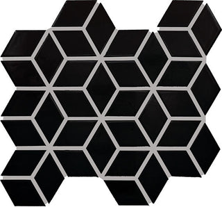 12x13 Color Wheel Retro Mosaic Solid-Color Matte Geometric Cube Ceramic Tile