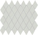 2x3 Color Story Mosaics Diamond  Mosaic Solid-Color Glossy Smooth Ceramic Tile Light Gray