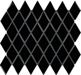 12x13 Color Story Mosaics Diamond Mosaic Solid-Color Glossy Smooth Ceramic Tile