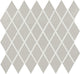 2x3 Color Wheel Retro Diamond  Mosaic Solid-Color Glossy Smooth Ceramic Tile Light Gray