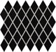 2x3 Color Wheel Retro Diamond  Mosaic Solid-Color Matte Smooth Ceramic Tile Black