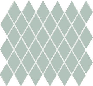 12x13 Color Story Mosaics Diamond Mosaic Solid-Color Glossy Smooth Ceramic Tile