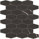 2x3 Classentino Marble Hexagon Honeycomb  Mosaic Marble-Look Matte Smooth Porcelain Tile Deep Black
