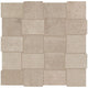2x3 Union Basketweave  Mosaic Concrete-Look Matte Smooth Porcelain Tile Warm Beige