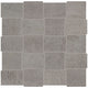 2x3 Union Basketweave  Mosaic Concrete-Look Matte Smooth Porcelain Tile Soft Gray