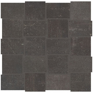 12x12 Union Basketweave Mosaic Concrete-Look Matte Smooth Porcelain Tile