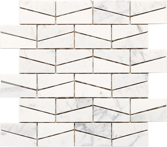 12x14 Stone La Mod Mosaic Polished Smooth Stone Tile