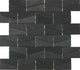 2x3 Stone A La Mod  Mosaic Stone-Look Polished Smooth Stone Tile Charcoal Black