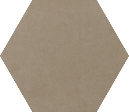 24x20 Bee Hive Hexagon  Natural Concrete-Look Matte Smooth Porcelain Tile Taupe Brown