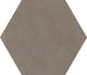 24x20 Bee Hive Hexagon  Natural Concrete-Look Matte Smooth Porcelain Tile Dusty Mocha