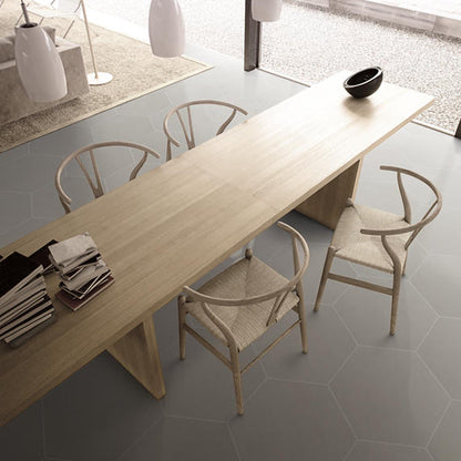 24x20 Bee Hive Hexagon  Natural Concrete-Look Matte Smooth Porcelain Tile Dusty Mocha