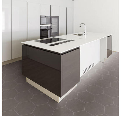 24x20 Bee Hive Hexagon  Natural Concrete-Look Matte Smooth Porcelain Tile Dusty Mocha