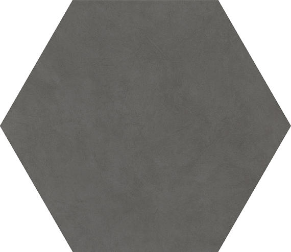24x20 Bee Hive Hexagon  Natural Concrete-Look Matte Smooth Porcelain Tile Charcoal Gray