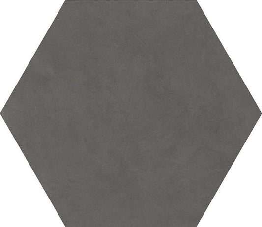 24x20 Bee Hive Hexagon  Natural Concrete-Look Matte Smooth Porcelain Tile Charcoal Gray