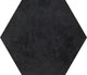 24x20 Bee Hive Hexagon  Natural Concrete-Look Matte Smooth Porcelain Tile Deep Black