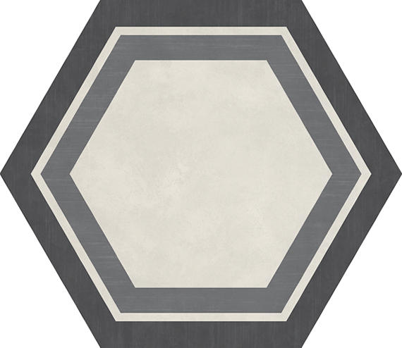 24x20 Bee Hive Hexagon  Patterned Concrete-Look Matte Smooth Porcelain Tile Light Gray