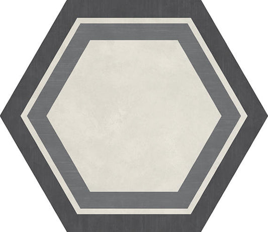 24x20 Bee Hive Hexagon  Patterned Concrete-Look Matte Smooth Porcelain Tile Light Gray