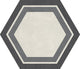 24x20 Bee Hive Hexagon  Patterned Concrete-Look Matte Smooth Porcelain Tile Light Gray