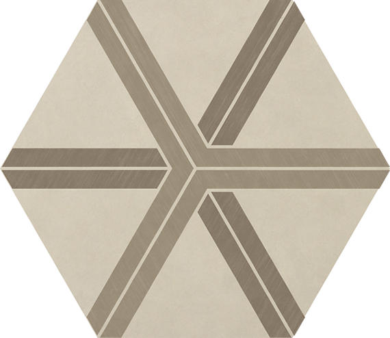 24x20 Bee Hive Hexagon Intricate Geometry  Patterned Concrete-Look Matte Smooth Porcelain Tile Tan