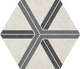 24x20 Bee Hive Hexagon Intricate Geometry  Patterned Concrete-Look Matte Smooth Porcelain Tile Gray