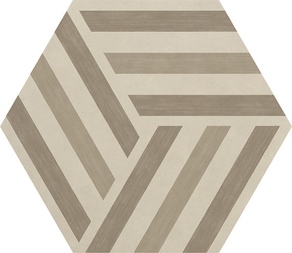 24x20 Bee Hive Hexagon Intricate Geometry  Patterned Concrete-Look Matte Smooth Porcelain Tile Soft Tan