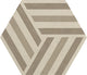24x20 Bee Hive Hexagon Intricate Geometry  Patterned Concrete-Look Matte Smooth Porcelain Tile Soft Tan