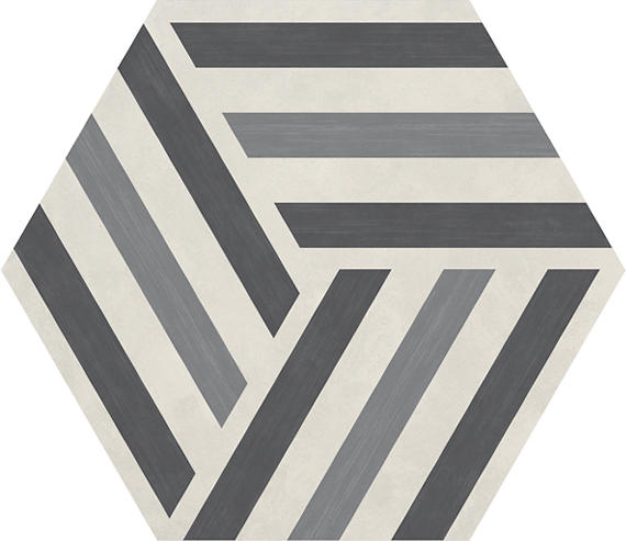 24x20 Bee Hive Hexagon Intricate Geometry  Patterned Concrete-Look Matte Smooth Porcelain Tile Gray Soft