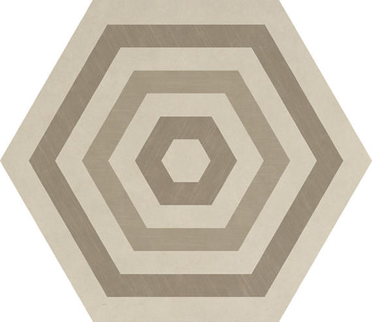24x20 Bee Hive Hexagon Intricate Geometry  Patterned Concrete-Look Matte Smooth Porcelain Tile Warm Tan