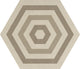 24x20 Bee Hive Hexagon Intricate Geometry  Patterned Concrete-Look Matte Smooth Porcelain Tile Warm Tan