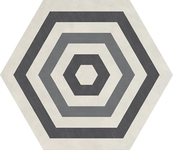 24x20 Bee Hive Hexagon Intricate Geometry  Patterned Concrete-Look Matte Smooth Porcelain Tile Light Gray