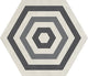 24x20 Bee Hive Hexagon Intricate Geometry  Patterned Concrete-Look Matte Smooth Porcelain Tile Light Gray
