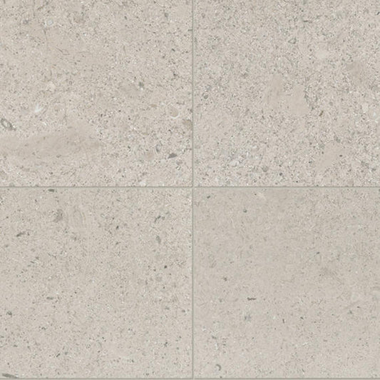 24x24 Center City Speckled  Natural Concrete-Look Polished Smooth Stone Tile Soft Beige