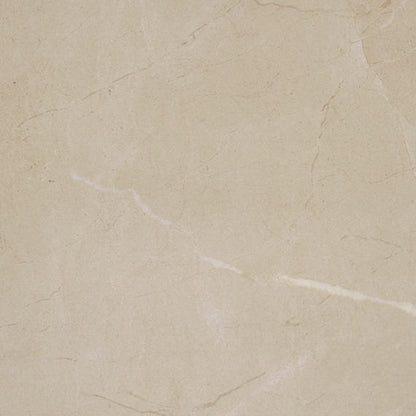 24x24 Perpetuo Light Veining  Natural Marble-Look Polished Smooth Porcelain Tile Warm Beige