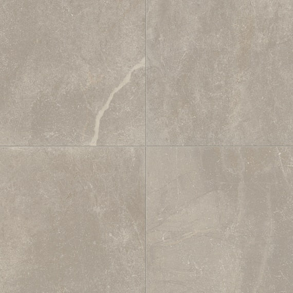 24x24 Historia Light Veining  Natural Marble-Look Polished Smooth Porcelain Tile Taupe Gray