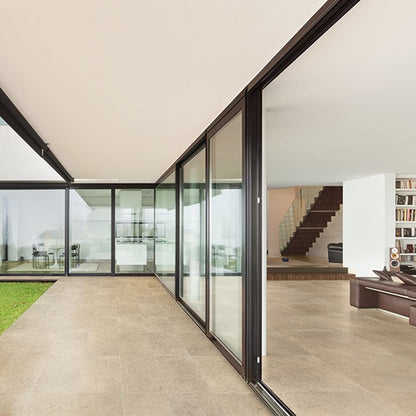 24x24 Modern Formation  Natural Stone-Look Polished Smooth Porcelain Tile Brown Gray