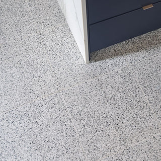 Silver Speckle - 24x24 Modernist Speckled Natural Terrazzo-Look Matte Smooth Porcelain Tile