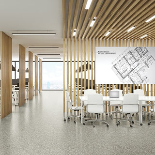 Warm Speckle - 24x24 Modernist Speckled Natural Terrazzo-Look Matte Smooth Porcelain Tile