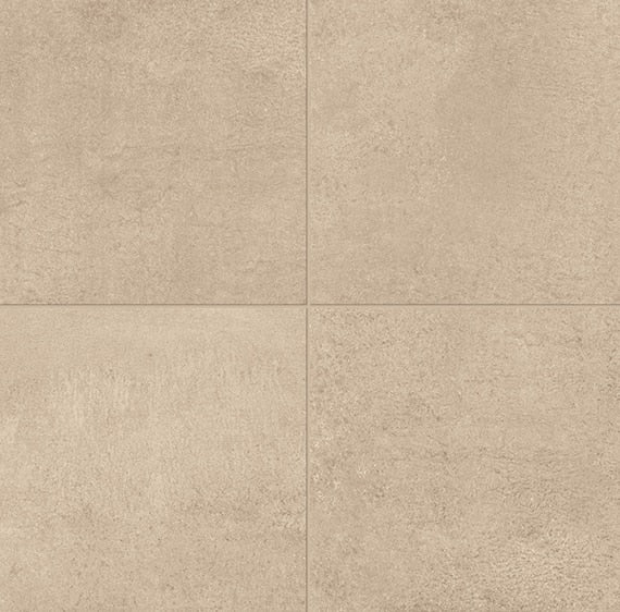 24x24 Chord  Natural Concrete-Look Matte Smooth Porcelain Tile Warm Beige