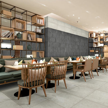 24x24 Historic Limestone  Natural Stone-Look Matte Textured Porcelain Tile Light Beige