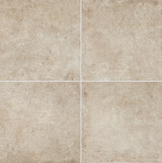 24x24 Historic Limestone  Natural Stone-Look Matte Textured Porcelain Tile Warm Beige
